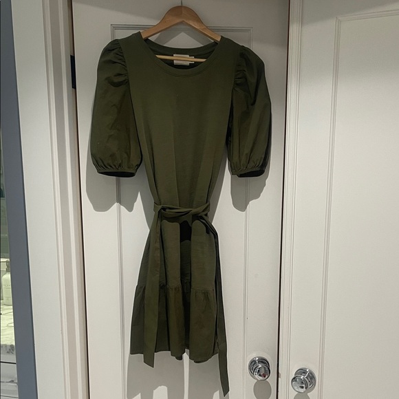 Nation LTD Olive Puff Sleeve Mini Dress - Picture 1 of 2